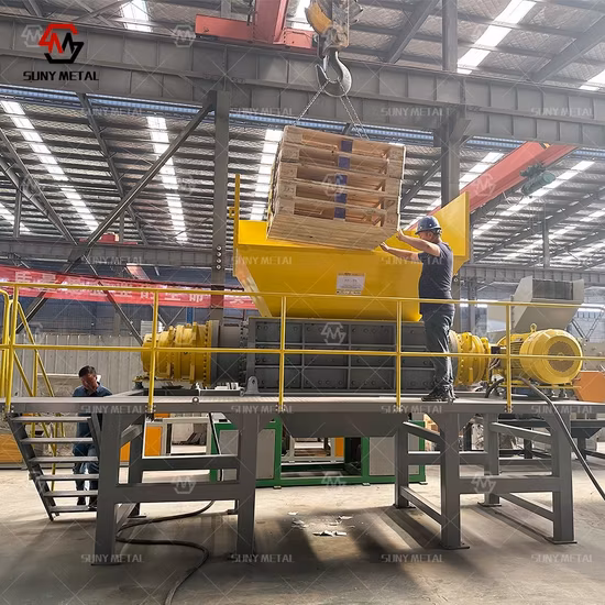 Triturador de plástico e triturador para resíduos de plástico PP/PE/PVC/TPU Blocos/Pedaços/Triturador de eixo único para Resíduos de plástico da máquina de moldagem/Pet Blocks Shredder