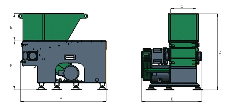 Compact Single Shaft Wooden Plastic Crusher