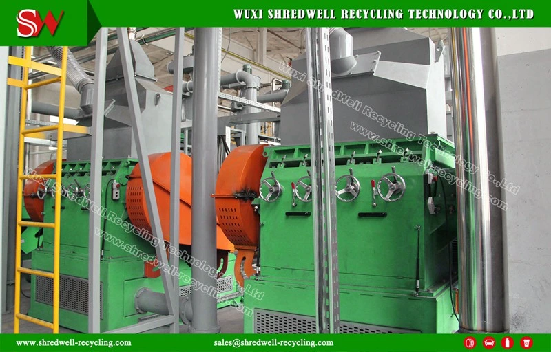 90kw Waste/Used/Scrap Tire Recycling Machine for Making Rubber Granules